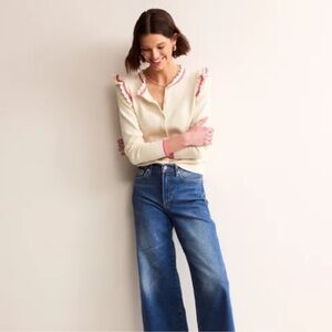 Crochet Frill Detail Cardigan
Warm Ivory